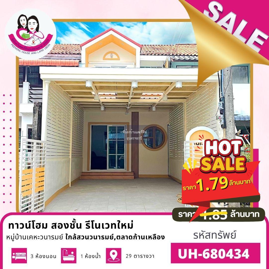 ขายทาวน์โฮม 2 ชั้น รีโนเวทใหม่ทั้งหลัง — พร้อมเข้าอยู่!
