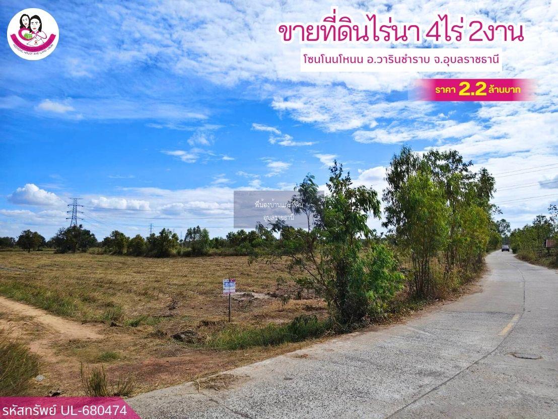 ขายที่นาแปลงสวย ทำเลดี วารินชำราบ