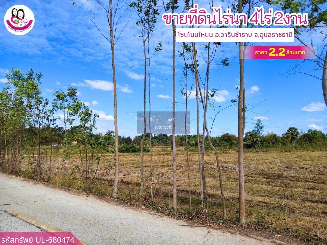 ขายที่นาแปลงสวย ทำเลดี วารินชำราบ