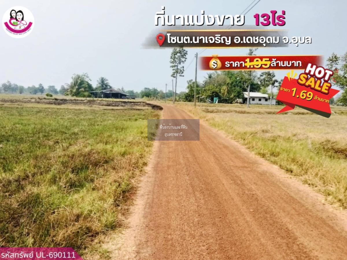 ขายที่นาแปลงใหญ่ โซน ต.นาเจริญ อ.เดชอุดม จ.อุบลราชธานี