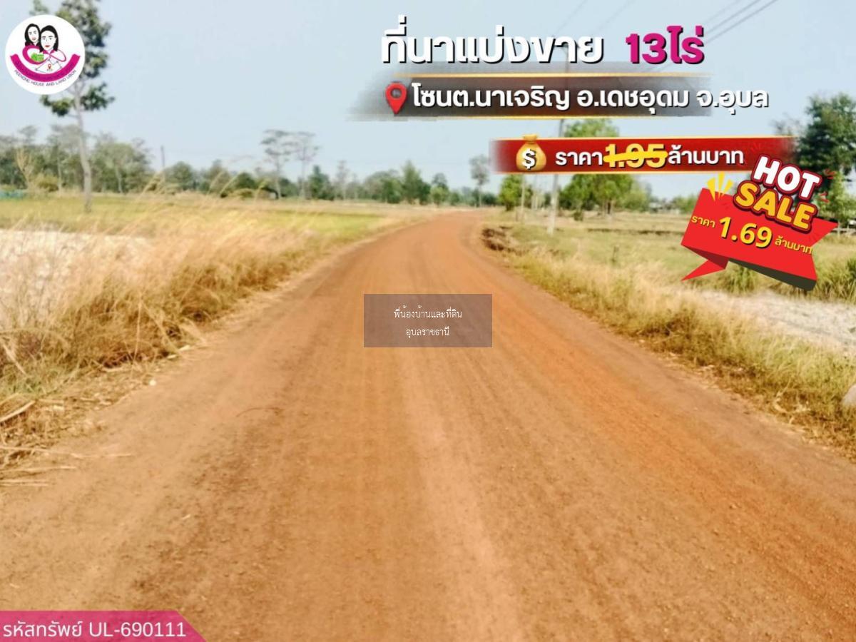ขายที่นาแปลงใหญ่ โซน ต.นาเจริญ อ.เดชอุดม จ.อุบลราชธานี